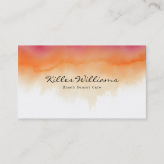 Sunset Watercolor Business Card  名刺