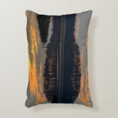 Sunset Waterscape Reflection Photo Pillow アクセントクッション (正面(垂直))