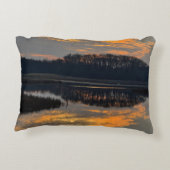 Sunset Waterscape Reflection Photo Pillow アクセントクッション (裏面)