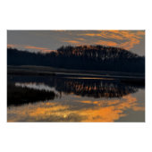 Sunset Waterscape Reflection Photo Poster ポスター (正面)