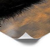 Sunset Waterscape Reflection Photo Poster ポスター (コーナー)