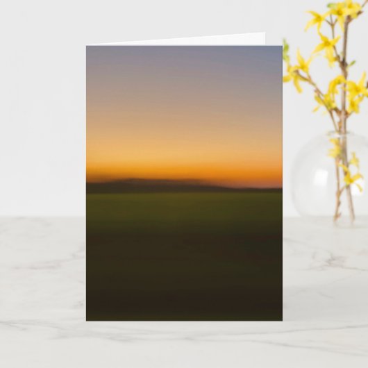 Sunset while passing through southern Illinois カード (黄色い花)