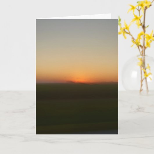 Sunset while passing through southern Illinois カード (黄色い花)