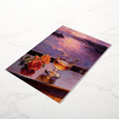 Sunset Wine & Roses Oil Painting 箔招待状 (回転した状態)