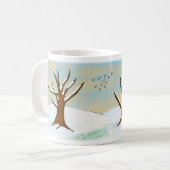 Sunset Winter Scape コーヒーマグカップ (正面左)