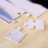 Sunset Winter Scene Reflected In Wine Glass ジグソーパズル (側面)