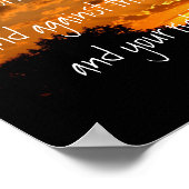 sunset with bible verse for protection Psalm 138:7 ポスター (角)