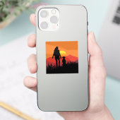 Sunset with My Dog シール (スマートフォン)