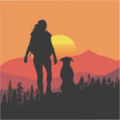 Sunset with My Dog シール (正面)