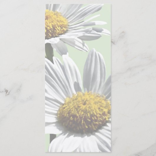 Sunshineのメニュー結婚に2つのデイジー メニュー (裏面)