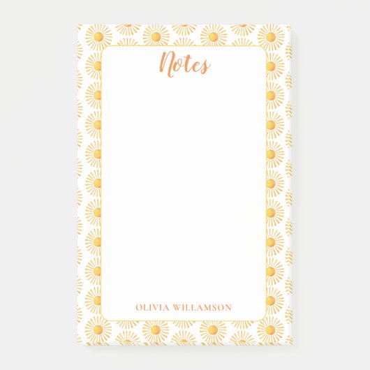 Sunshineプランナーページの実行リスト ポストイット (正面)