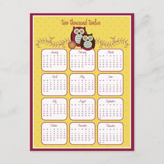 Sunshine 2012カレンダーポストカードを楽しむ ポストカード (正面)