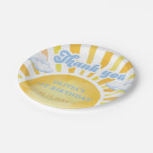 Sunshine And Clouds Birthday Party Paper Plates ペーパープレート (アングル)