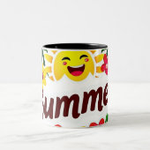 Sunshine and Palm Trees Cup ツートーンマグカップ (中央)