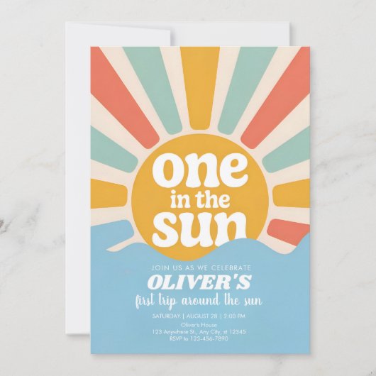 Sunshine and Smiles One Year Celebration  招待状 (正面)