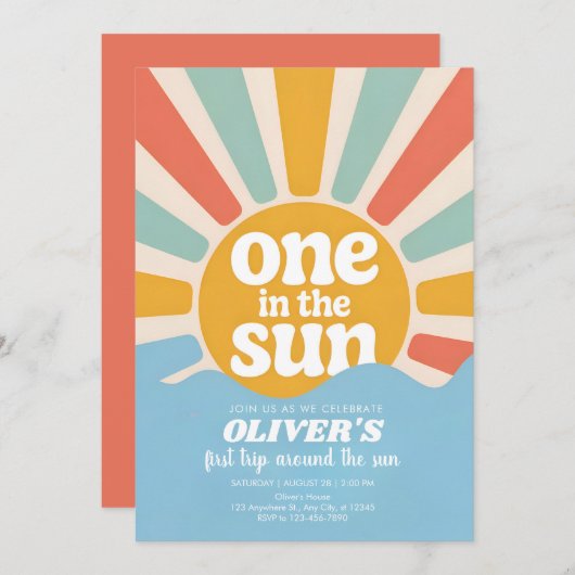 Sunshine and Smiles One Year Celebration  招待状 (正面/裏面)