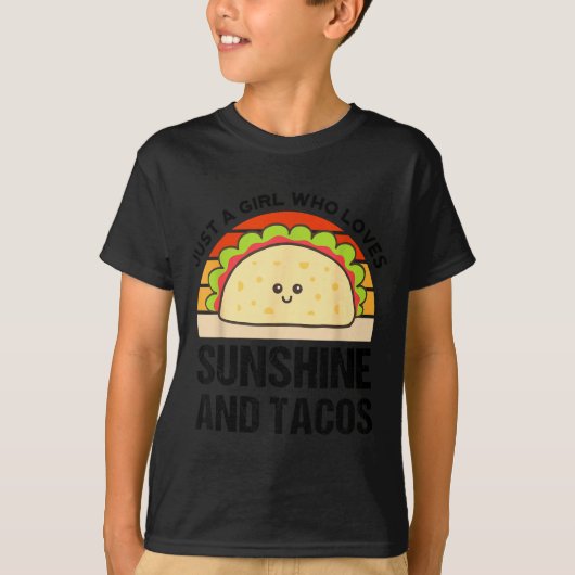 Sunshine and taco cinco de mayo fiesta mexican tシャツ (正面)