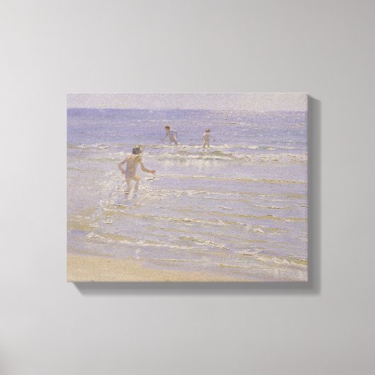 Sunshine at Skagen: Boys Swimming, 1892 キャンバスプリント (正面)