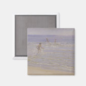 Sunshine at Skagen: Boys Swimming, 1892 マグネット (正面/裏面)
