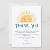 Sunshine Baby Shower  サンキューカード (正面)