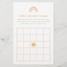 Sunshine Baby Shower Bingo Game
