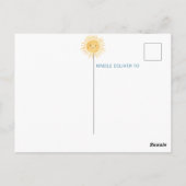 Sunshine Baby Shower Thank You ポストカード (裏面)