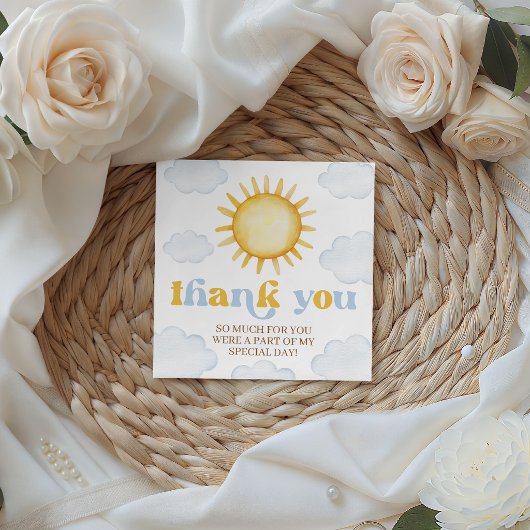 Sunshine Birthday Favor Tag フェイバータグ