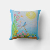 Sunshine blue skies throw pillow  クッション (裏面)