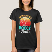 Sunshine & Bocce Ball  Lawn Bowling Game Ball Fan  Tシャツ (正面)