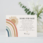 sunshine boho books forベビー招待インサート エンクロージャーカード (スタンド正面)