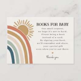 sunshine boho books forベビー招待インサート エンクロージャーカード