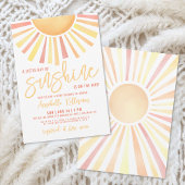 Sunshine Boho Sun Baby Shower 招待状