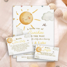 Sunshine Boho Sun Baby Shower Books for baby ノートカード