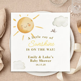 Sunshine Boho Sun Gender-Neutral Baby Shower スタンダードカクテルナプキン