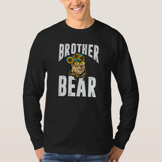 Sunshine Brother Bear Flower For Men Sunflower Tシャツ (正面)