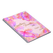 Sunshine, Flowers & Superpowers Pink ノートブック (右側)