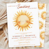 Sunshine Gender Neutral Boho Cute Sun Baby Shower 招待状