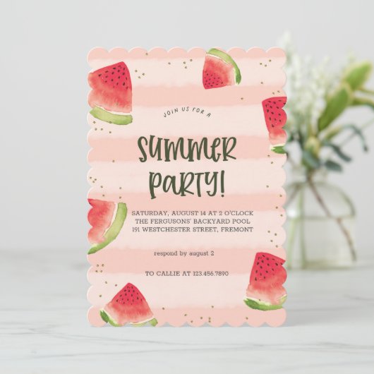 Sunshine & Good Vibes Summer Party Invitation 招待状 (スタンド正面)