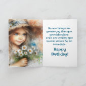 SUNSHINE GRANDDAUGHTER BIRTHDAY CARD サンキューカード (内部)