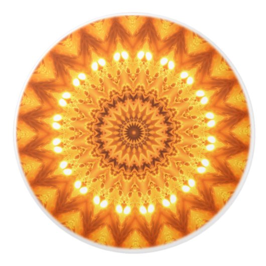 Sunshine & Happiness Mandala Decorative Pull Knob セラミックノブ (正面)