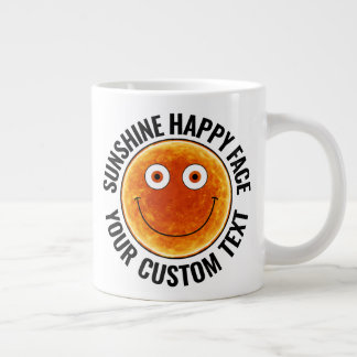 Sunshine Happy Face LARGE Text Custom Giant Mug ジャンボコーヒーマグカップ