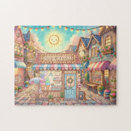 Sunshine Ice Cream Village Candy Street Book Shop ジグソーパズル
