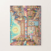 Sunshine Ice Cream Village Candy Street Book Shop ジグソーパズル (縦)