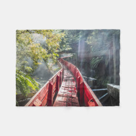 Sunshine in the Termas Geometricas, Coaripe, Chil フリースブランケット