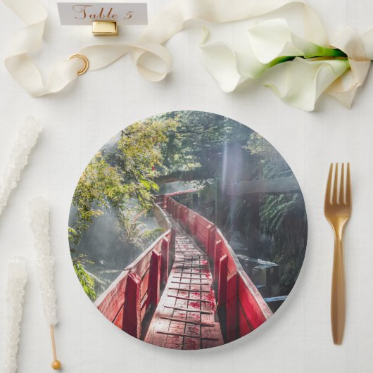 Sunshine in the Termas Geometricas, Coaripe, Chil ペーパープレート (ウェディング)