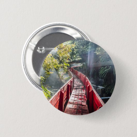 Sunshine in the Termas Geometricas, Coaripe, Chil 缶バッジ (正面&裏面)