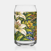 Sunshine Lilies Stained Glass ガラス缶 (正面)