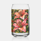 Sunshine Lilies Stained Glass ガラス缶 (裏面)