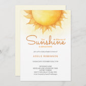 Sunshine Little Baby Boy Shower 招待状 (正面/裏面)