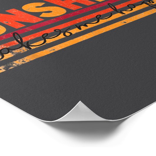 Sunshine Makes Me Happy Insrational Sitive Motivat ポスター (角)